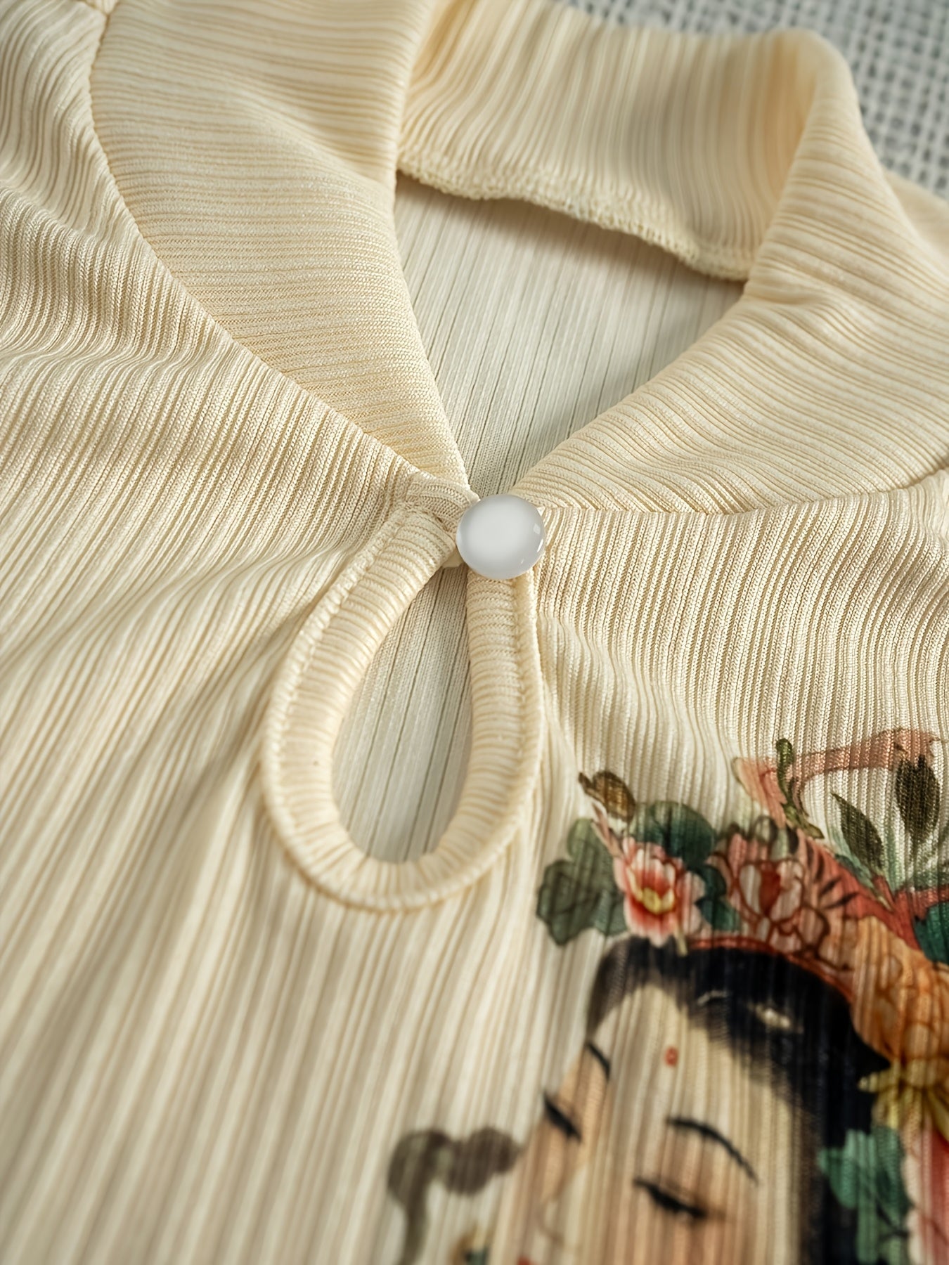 New Chinese-Style Mandarin Collar with Button Placket sleeveless top