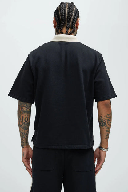 Zip UP Shirt with White Detail