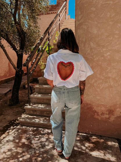 HABIBTI WHITE HEART BLOUSE