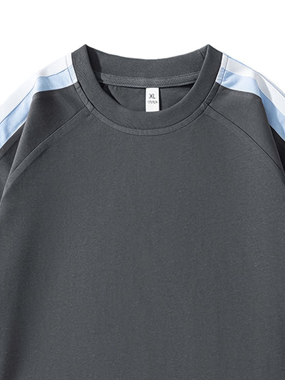 Men's & Unisex American Retro Color-Block Striped T-Shirt