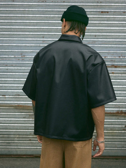 Pentagram front zipper Shirt