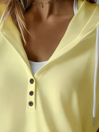 Women's Summer Short Sleeve Hooded T-Shirt Top - Loose Fit