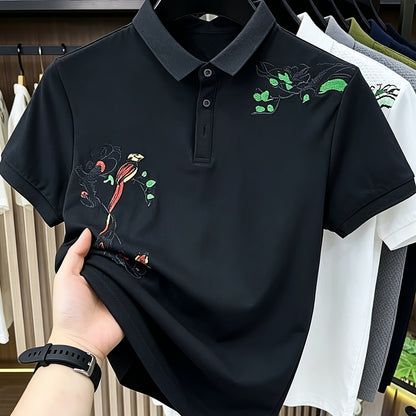 Men's Polo Shirt, Summer Trend, Embroidered, Premium Feel, Fashionable Lapel Collar