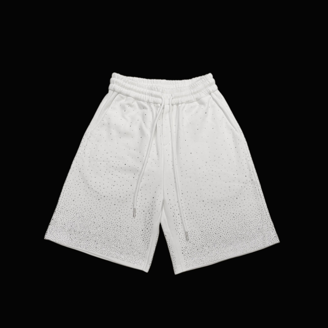 VYBES Rhinestone Cotton Shorts