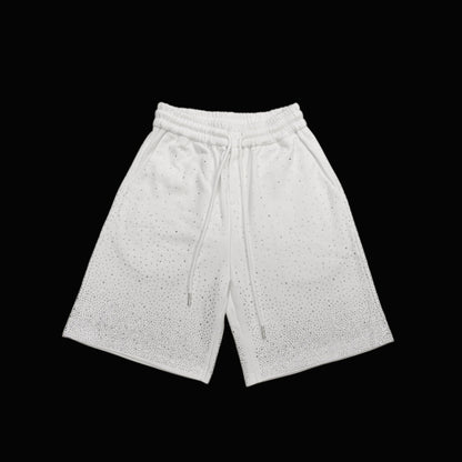 VYBES Rhinestone Cotton Shorts