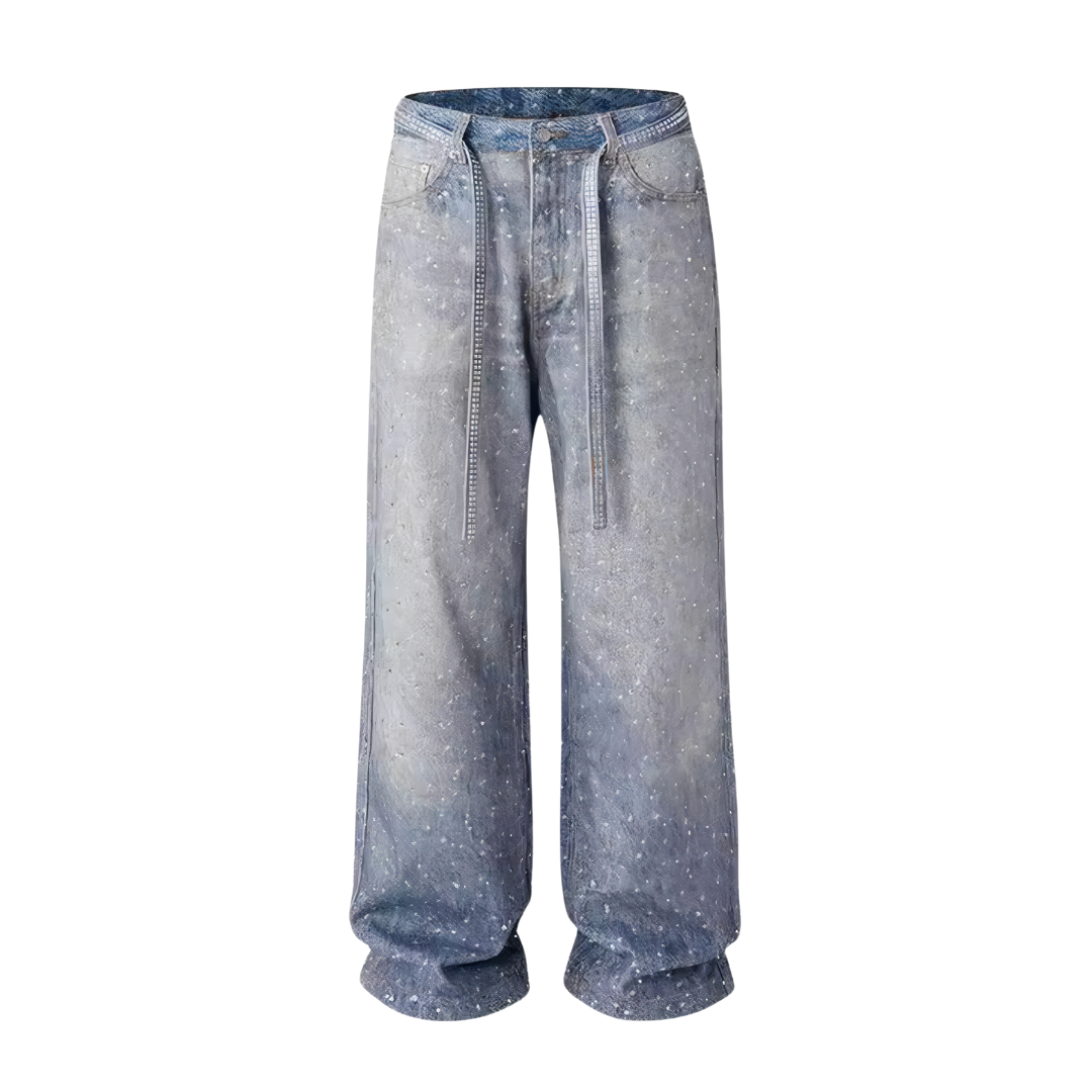 VYBES Rhinestone Baggy Pants