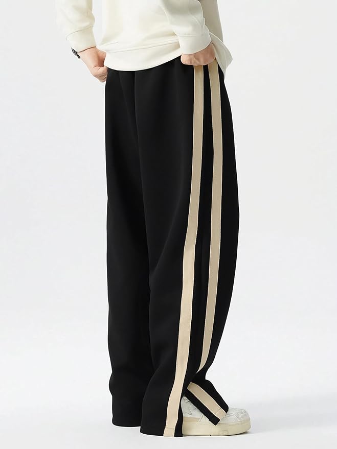 Stylish White stripes Track Pants