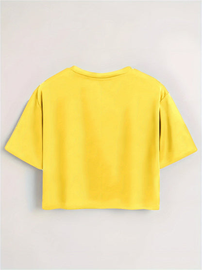 Women's Fashion Printed T-Shirt with Spider Pattern Design, Soft and Breathable