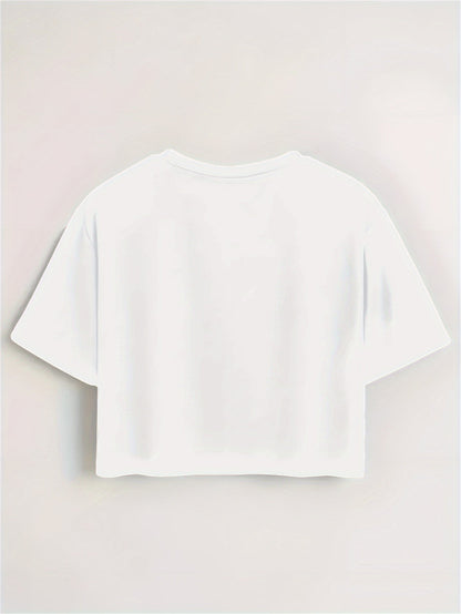 Women's Fashion Printed T-Shirt with Spider Pattern Design, Soft and Breathable