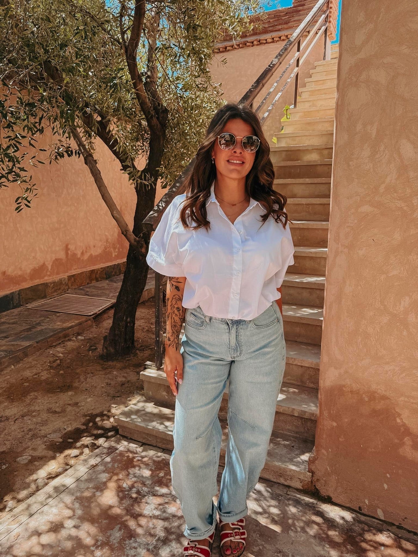 HABIBTI WHITE HEART BLOUSE