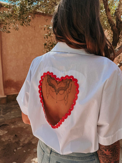 HABIBTI WHITE HEART BLOUSE