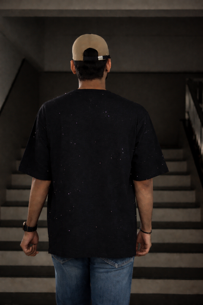 Midnight Rhinestone Unisex Oversized T-Shirt