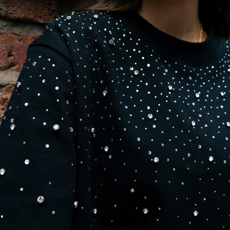 VYBES Luxe Rhinestone Tee