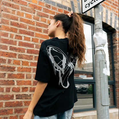 VYBES Rhinestone Butterfly Tee