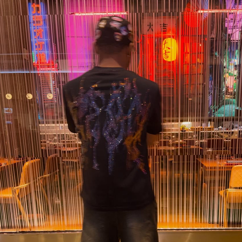 VYBES Rhinestone Drip Tee
