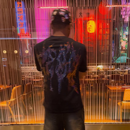 VYBES Rhinestone Drip Tee