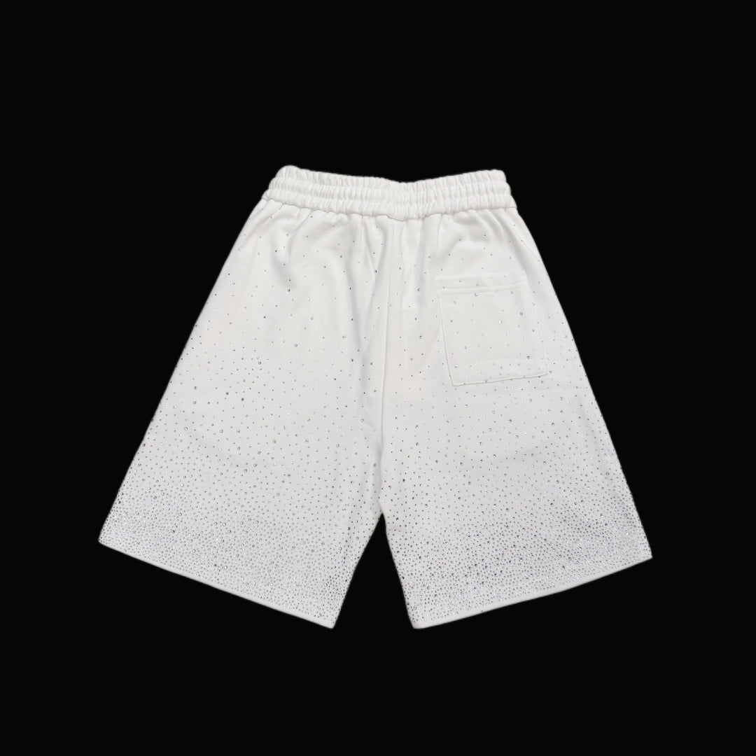 VYBES Rhinestone Cotton Shorts