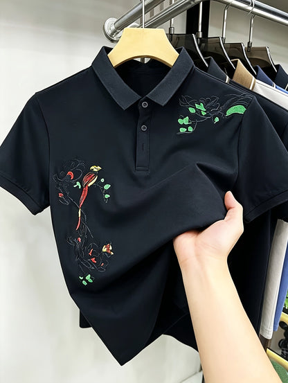 Men's Polo Shirt, Summer Trend, Embroidered, Premium Feel, Fashionable Lapel Collar