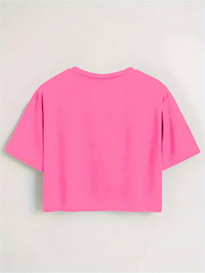Women's Fashion Printed T-Shirt with Spider Pattern Design, Soft and Breathable