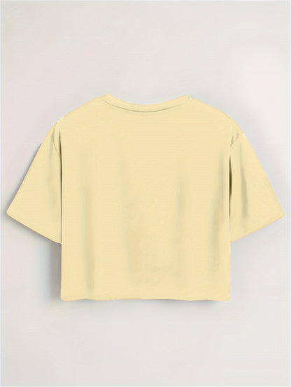 Women's Fashion Printed T-Shirt with Spider Pattern Design, Soft and Breathable