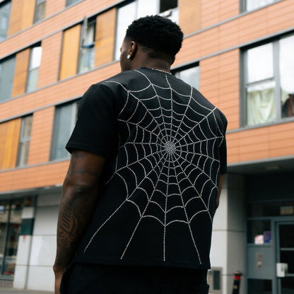 VYBES Rhinestone Web Tee