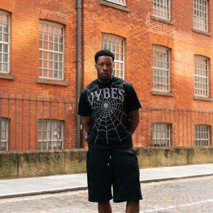VYBES Rhinestone Web Tee